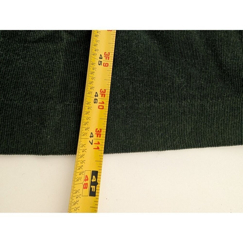 Talbots Corduroy Midi Shirt Dress Womens Size 12 Green Cotton Pockets Sleeveless - Picture 9 of 9